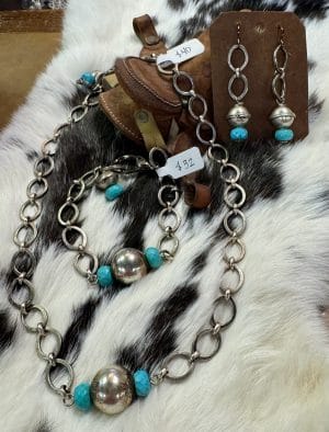 Chain and Turquoise Bracelet