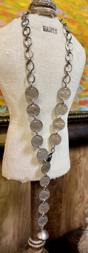 Buffalo Nickel Lariat Necklace