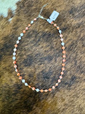 Candy Cane and Navajo Pearl Necklace