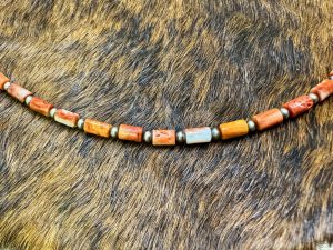 Candy Cane and Navajo Pearl Necklace