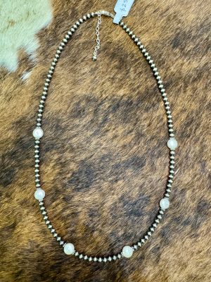 Freshwater Pearl and Navajo Pearl Necklace