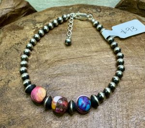 Dahlia and Navajo Pearl Bracelet