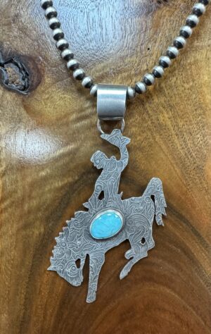 Bronco Pendant with Turquoise