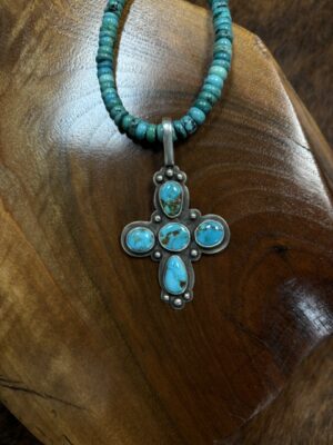 Turquoise Cross Pendant (necklace separate)