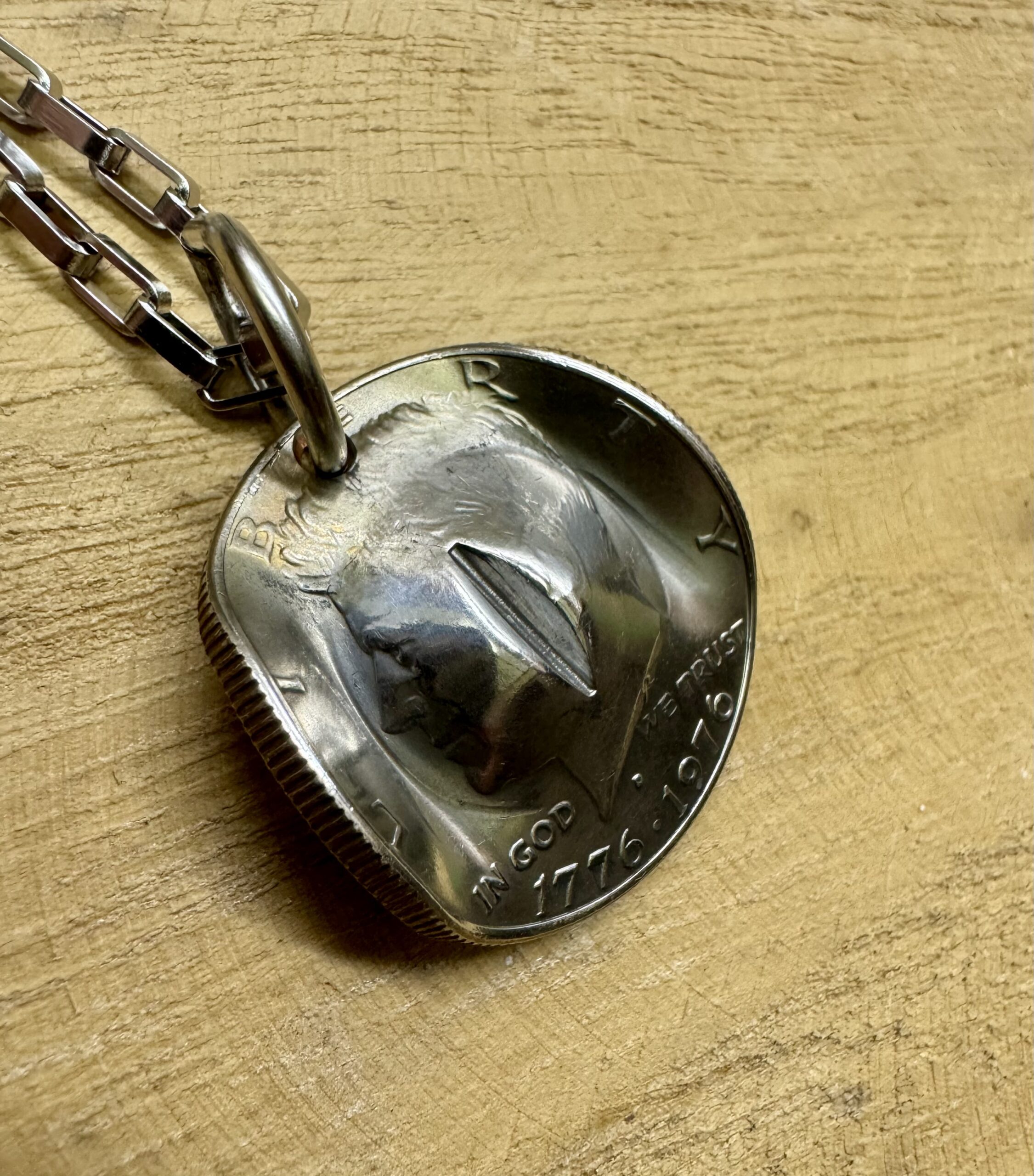 Bicentennial Kennedy Half Dollar Cowboy Hat Necklace - Image 2