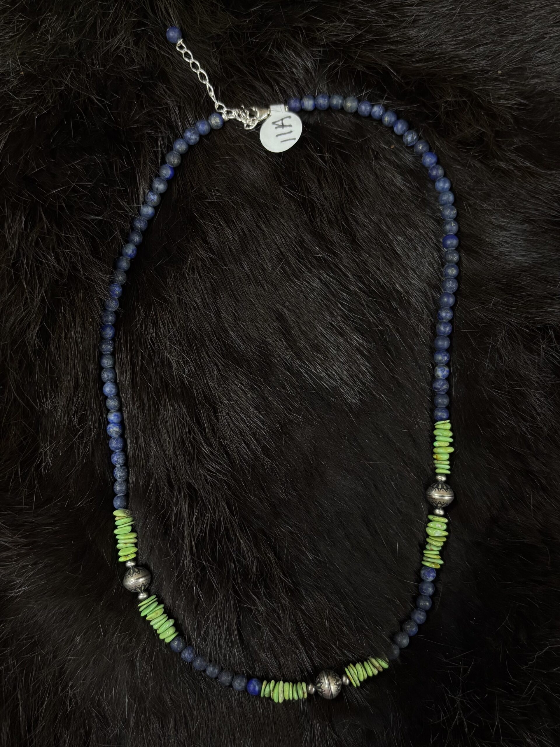 Gaspeite and Lapis Necklace