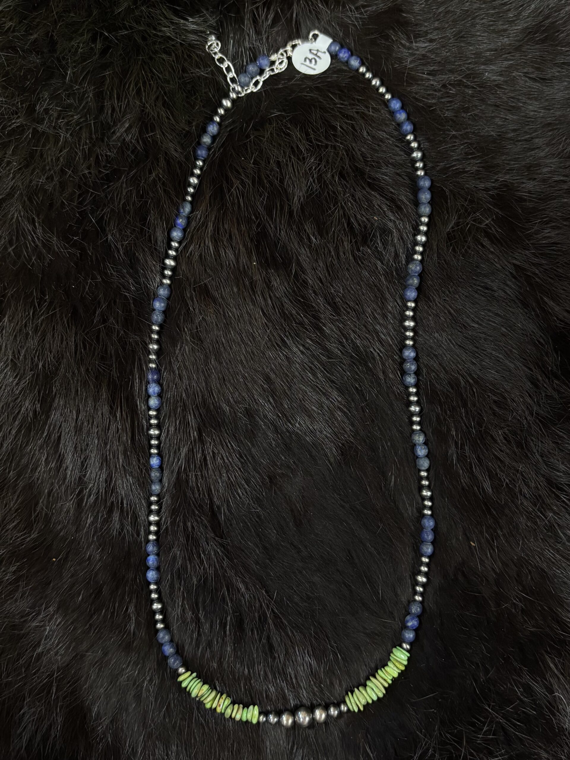 Gaspeite and Lapis Necklace